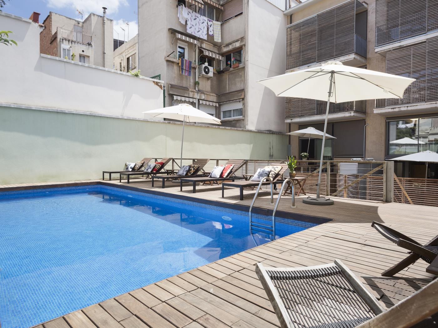 Ferienloft mit Terrasse und Schwimmbad in Gràcia - My Space Barcelona Appartementen