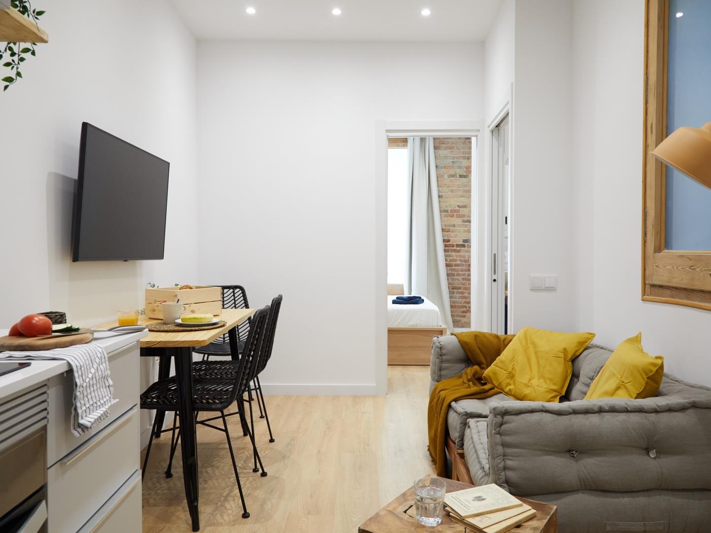 Brandneue mittelfristige Ein-Zimmer-Wohnung zur Miete in Gracia - My Space Barcelona Appartementen