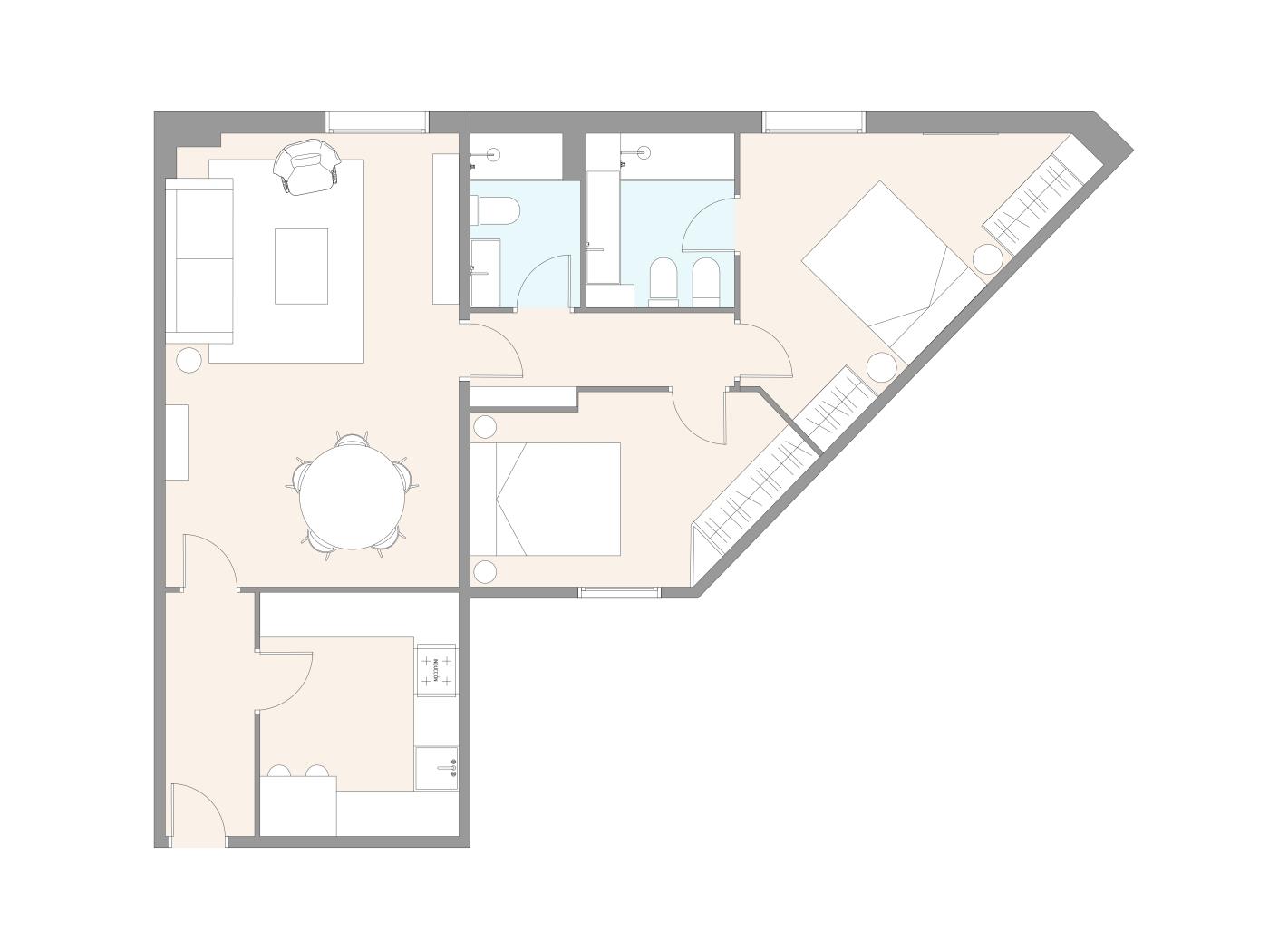 Helle 2-Zimmer-Wohnung neben dem Hotel Palace – Innenstadt BarcA - My Space Barcelona Appartementen
